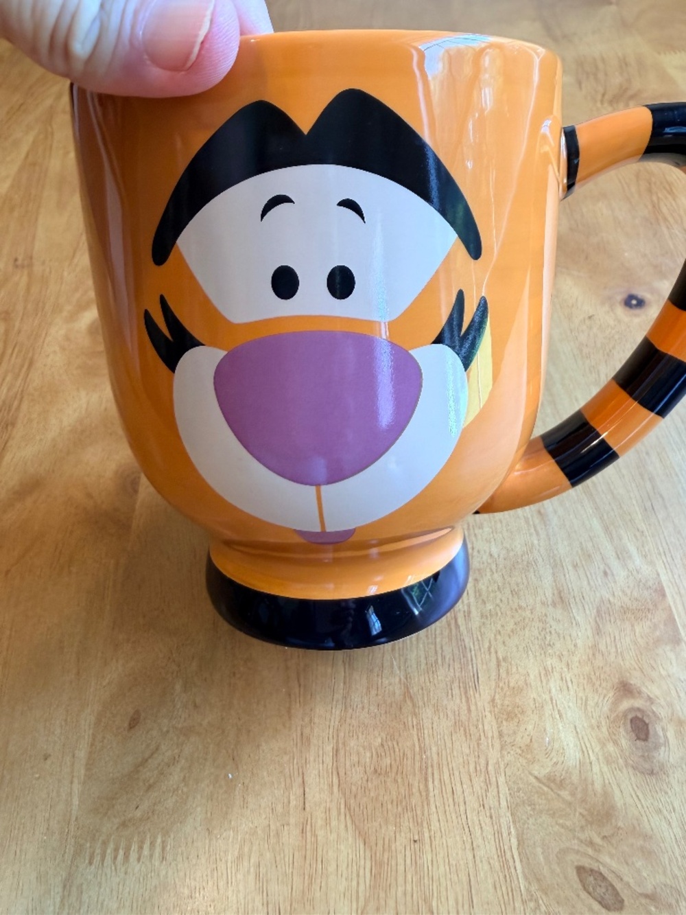 Disney Parks Tigger Coffee Mug Winnie the Pooh Orange Striped Footed Ceramic Cup